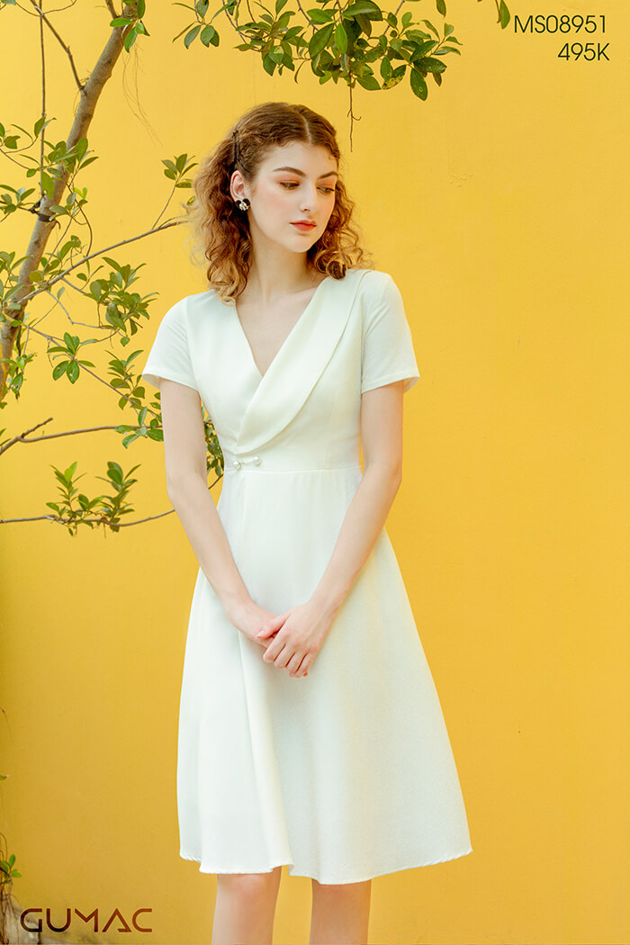 đầm dạ hội màu trắng đẹp