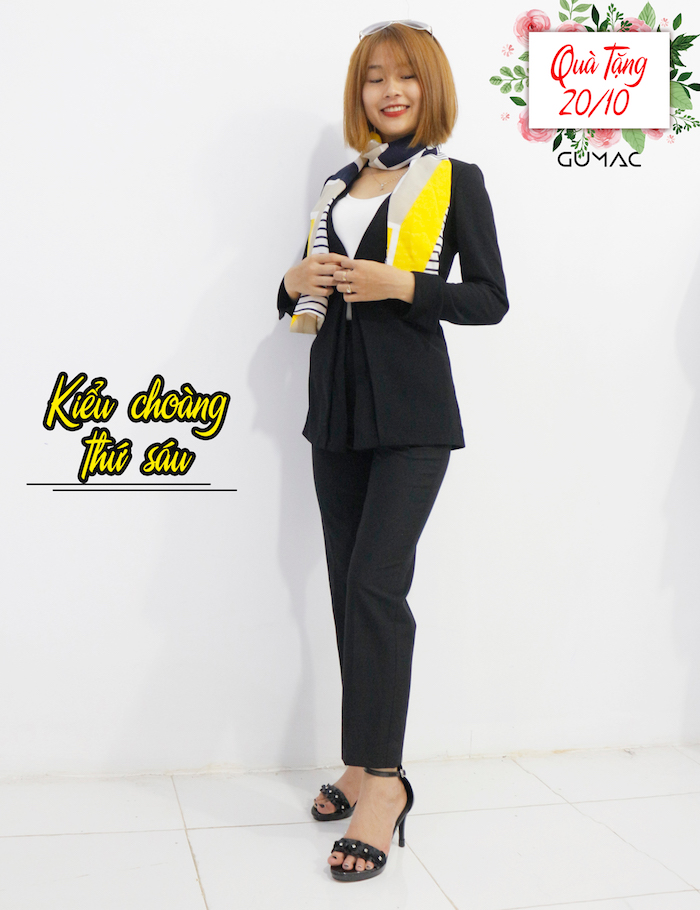 Kiểu choàng cổ đơn giản 