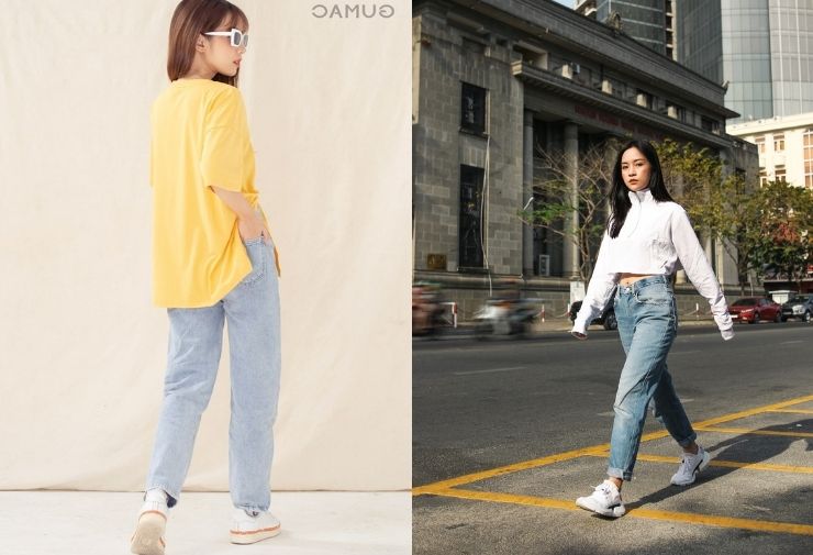 ao khoac bomber lửng va quan baggy nư cao cap