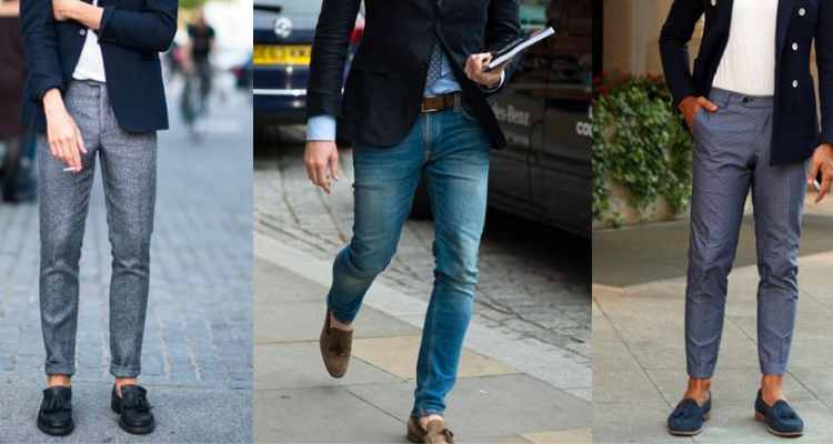 Phối giày loafers nam sang trọng lịch lãm