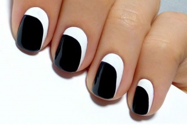 Màu nail trắng đen 