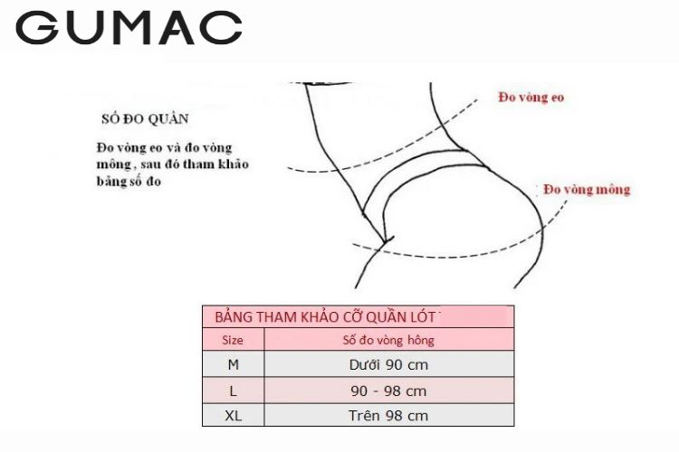 Cách chọn size quần lót nữ phù hợp với số đo cơ thể