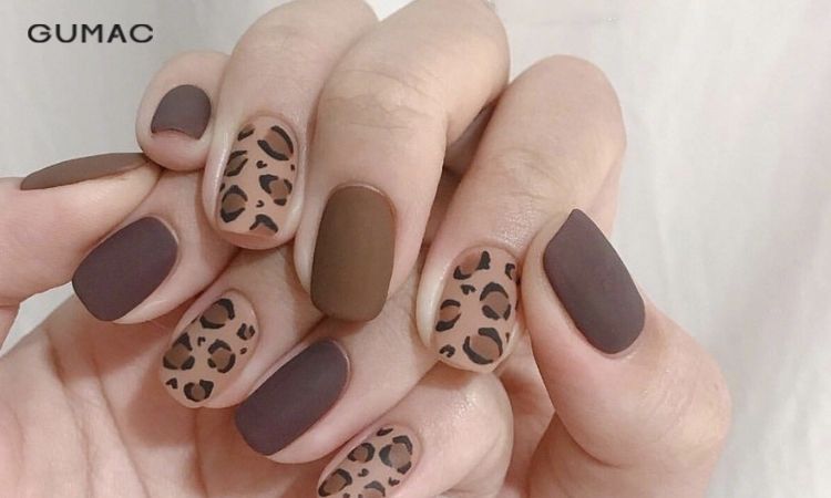 Mẫu nail da báo quyến rũ