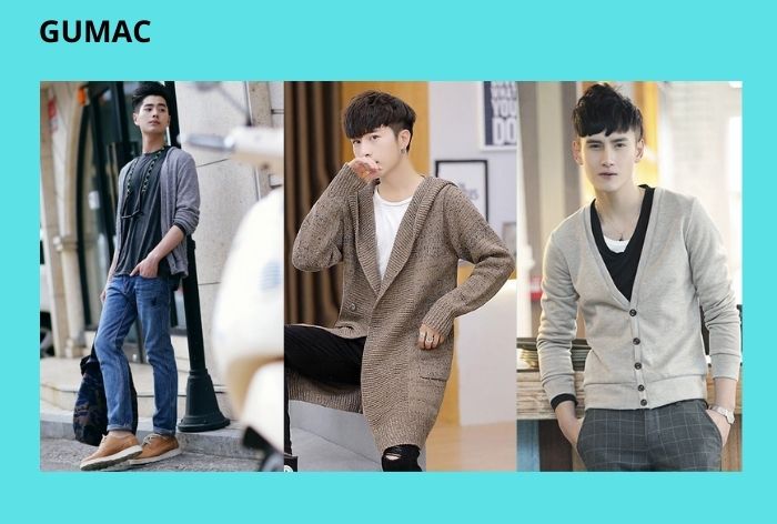 áo khoác nam cardigan phối màu hàn quốc