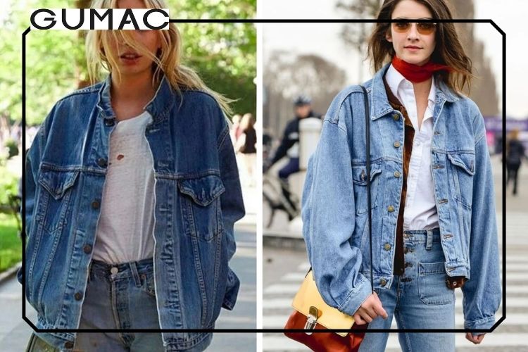 Phối áo sơ mi cùng áo khoác retro