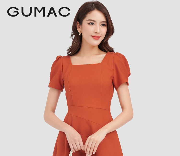 Đầm cổ vuông tay lỡ xinh xắn